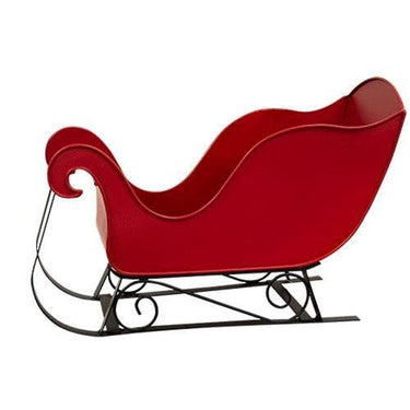 Red Metal Sleigh - The Fox Decor